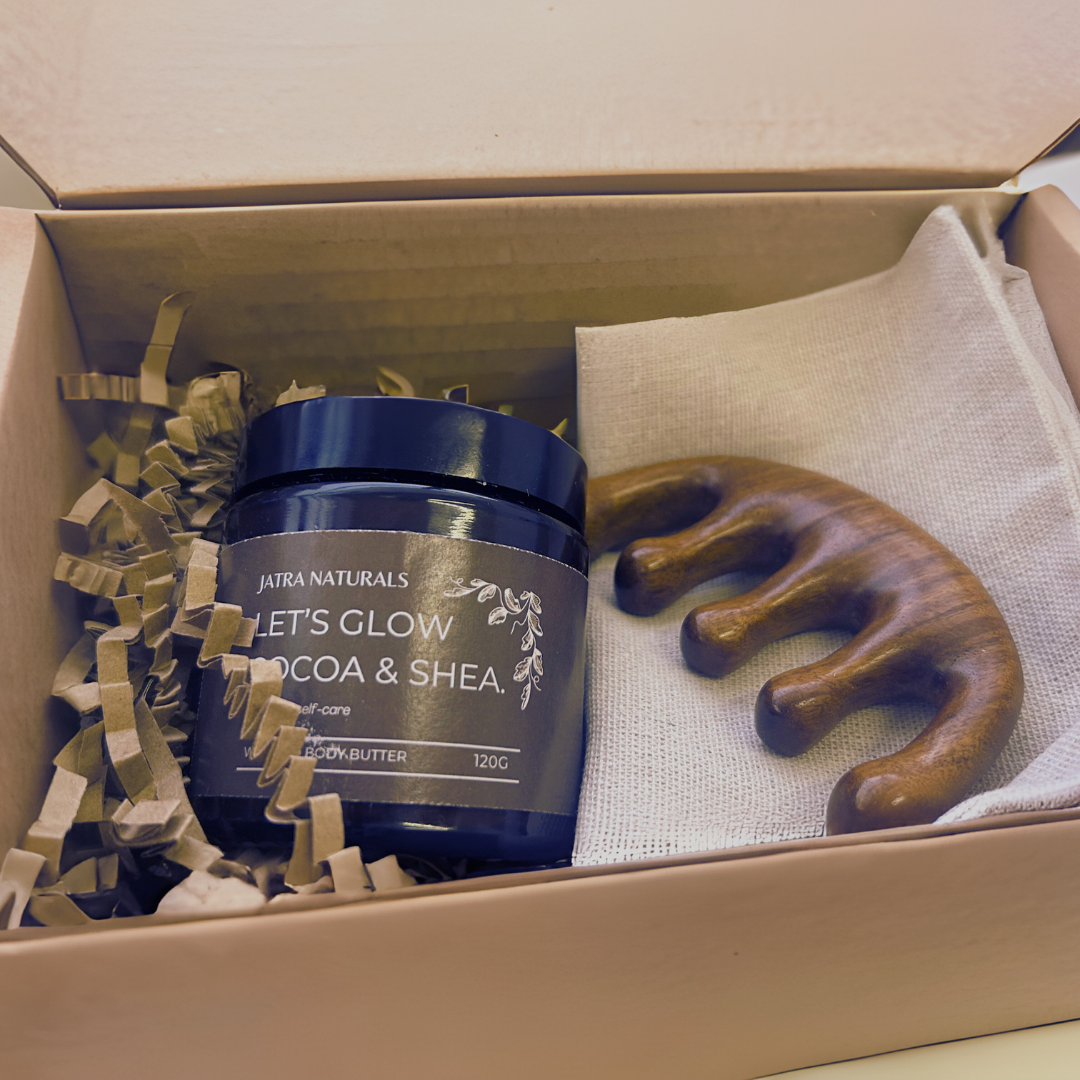 Let's Glow Body Butter and Massager Comb Set